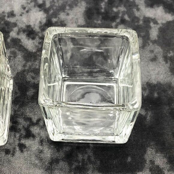 🔮 5/$25 Vintage Glass Square Candle/Matchstick Holders - Picture 3 of 7
